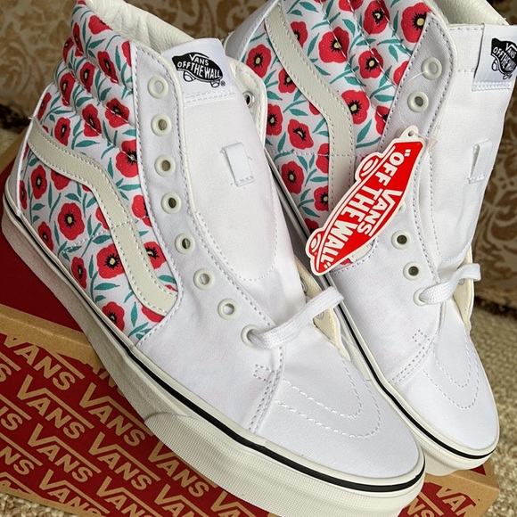 Vans Sk8-Hi Flowers True White Men’s - Picture 9 of 16